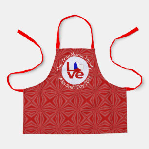 Tablier Drapeau tchèque Red LOVE Personnalisé Kid's