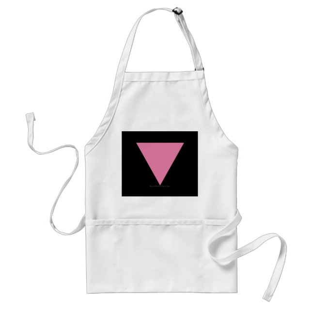 Tablier Drapeau triangle rose de SlipperyJoe's symbole ros (Devant)
