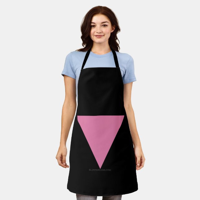 Tablier Drapeau triangle rose de SlipperyJoe's symbole ros (Porté)