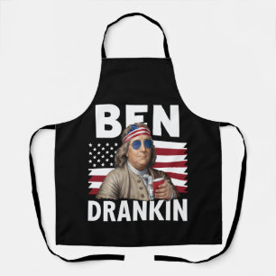 Tablier Drapeau vintage amusant du 4 juillet Ben Drankin B