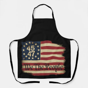 Tablier Drapeau vintage en détresse We The People Trump 45