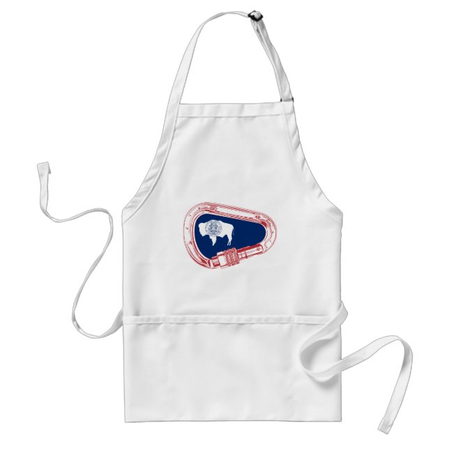 Tablier Drapeau Wyoming Escalade Carabiner (Devant)