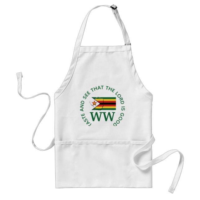 Tablier Drapeau ZIMBABWE MONOGRAM Écriture Customisée (Devant)