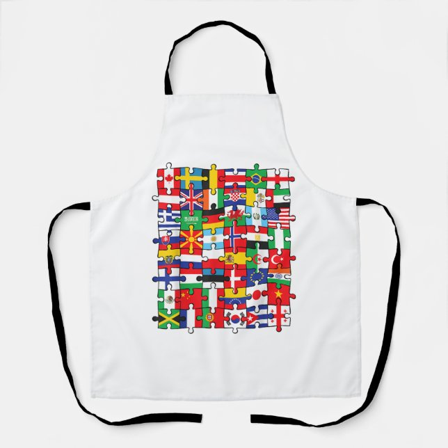 Tablier Drapeaux de pays du monde drapeau international (Recto)