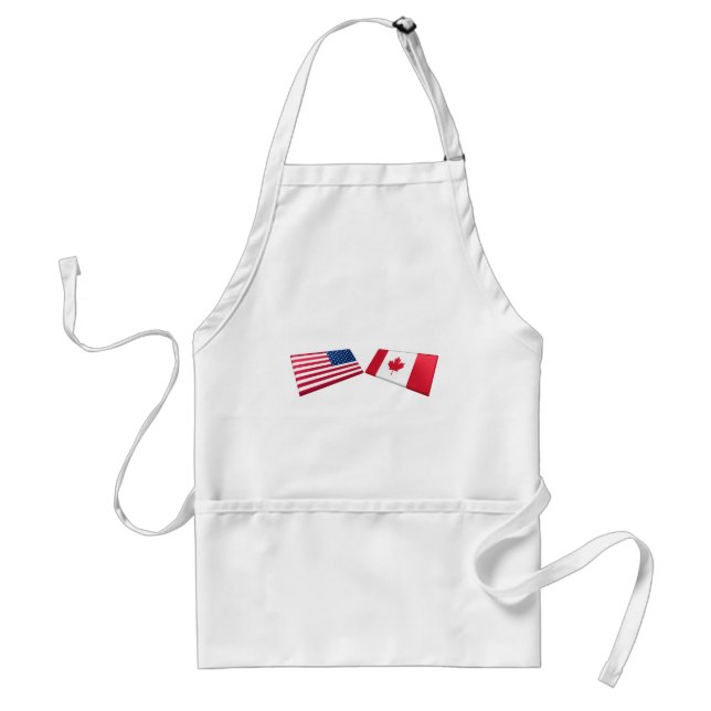 Tablier Drapeaux des USA et du Canada (Devant)