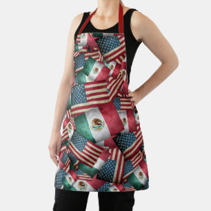 Tablier Drapeaux Mexicains Américains