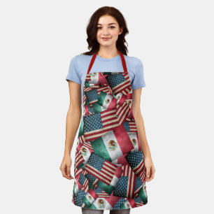 Tablier Drapeaux Mexicains Américains