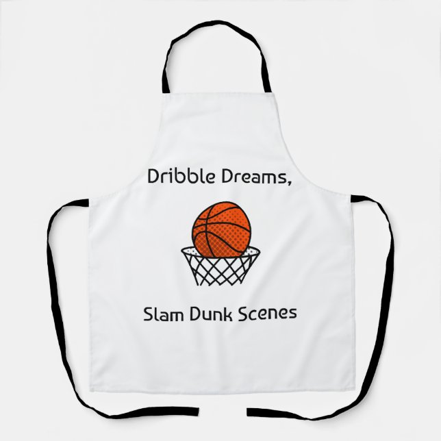 Tablier Dribble Dreams, Scènes de Dunk Basketball (Recto)