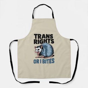 Tablier Droits des trans ou je mords gay drôle fierté LGBT