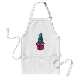 Tablier Drôle Cactus En Pot Étrange Trippy Psychedélique