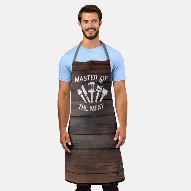 Tablier Drôle cadeau Grilling pour Homme - Master of Meat (Porté)