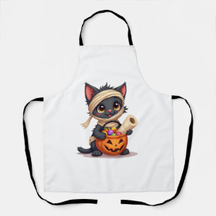 Tablier Drôle Cat Horror Movies mignonne Halloween pour Ki