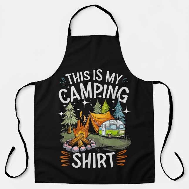 Tablier Drôle C'est Mon Camping Pour Campeur (Recto)