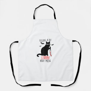 Tablier Drôle Chat Noir Halloween Costume Sentiment un peu