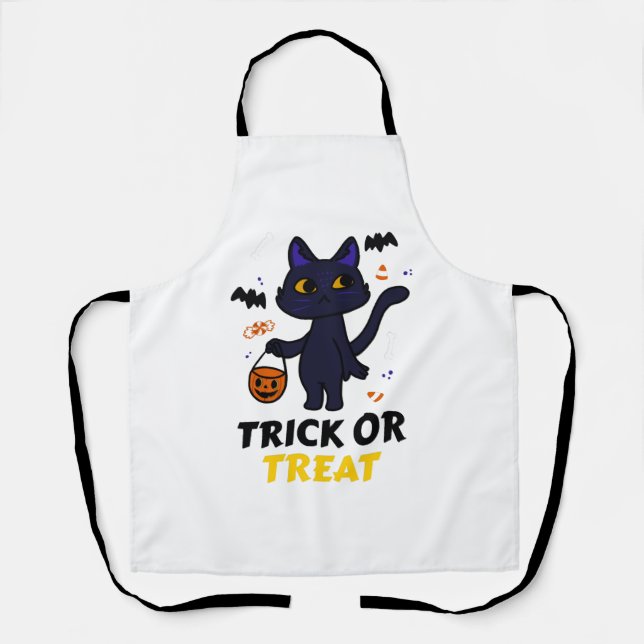 Tablier drôle costume de chat halloween cadeau halloween (Recto)