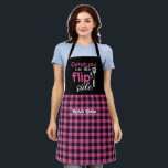 Tablier Drôle Cuisine Pun Flip Côté Noir Rose Plaid<br><div class="desc">Tablier drôle et cool pour rendre la cuisine plus amusante. Cadeau personnalisé pour la famille et les amis qui aiment la cuisine, la cuisson et essayer une nouvelle recette dans la cuisine. Customisez le libellé qui convient à votre occasion. Vous pouvez utiliser l'outil de conception pour modifier davantage le type...</div>
