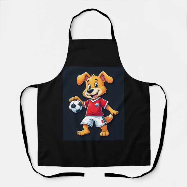 Tablier Drôle Dabbing Chien Russie Soccer Jersey Russe Foo (Recto)