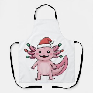 Tablier Drôle de chapeau de Noël Santa Axolotl Xmas tenue