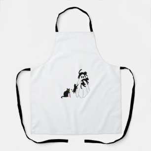 Tablier Drôle de dire Éffrayante saison Halloween Cat Ghos