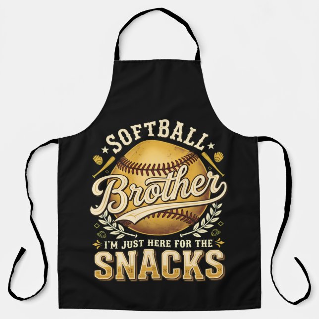 Tablier Drôle de frère de softball Snacks Sports (Recto)