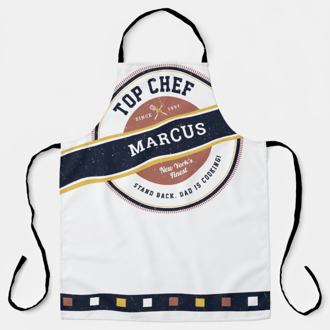Tablier drôle de Top Chef Grillmaster pour la fête (Recto)