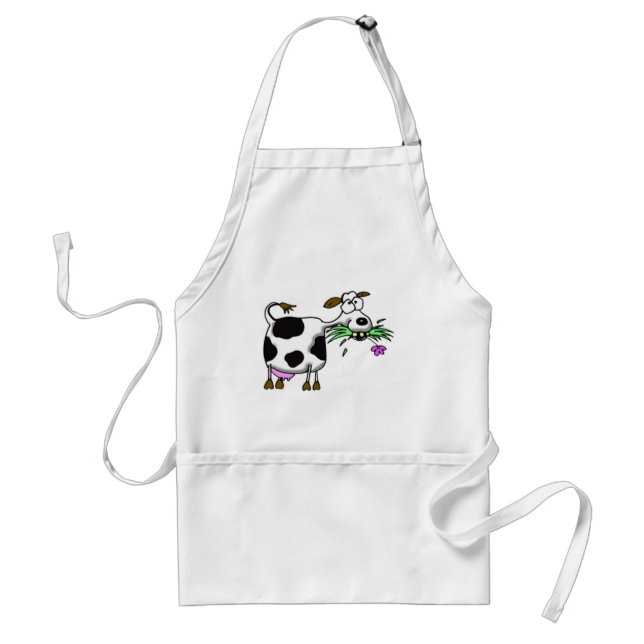 Tablier Drôle dessin animé vache cadeaux et accessoires va (Devant)