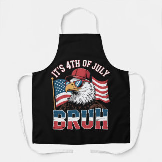 Tablier Drôle du 4 juillet Bruh Aigle patriotique