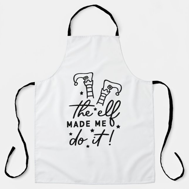 Tablier Drôle Elf de Noël m'a fait faire ça Drôle Cool rét (Recto)