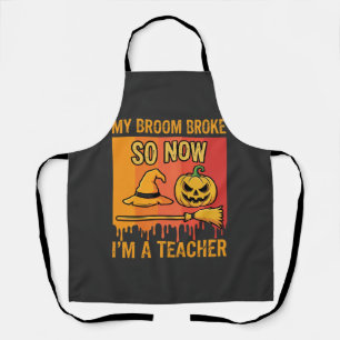 Tablier Drôle Halloween Professeur Mon Balai Cassa Design