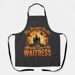 Tablier Drôle Halloween Serveuse Mon Balai Est Cassé Desig