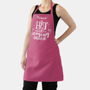 Tablier Drôle Hot Stuff Typographie Raspberry Apron