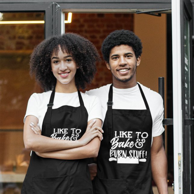 Tablier Drôle J'Aime Cuire Et Brûler Humour Stuff (Créateur téléchargé)