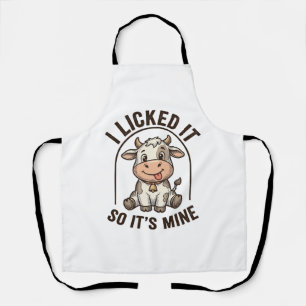 Tablier Drôle Je L'ai Léché Vache Chemise Vintage Ferme De