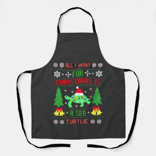 Tablier Drôle laid tout ce que je veux pour Noël est une t