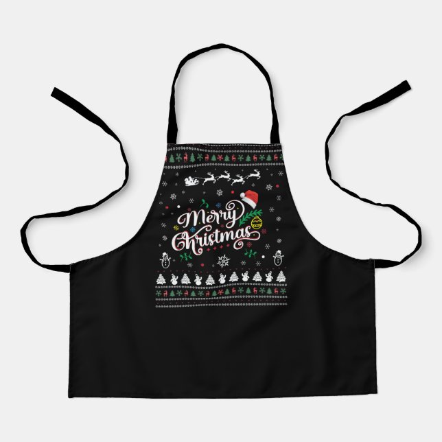 Tablier Drôle Mauvais Joyeux Noël (Recto)