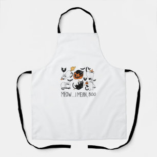 Tablier Drôle mignon chat Ghost Halloween Meow Je veux dir