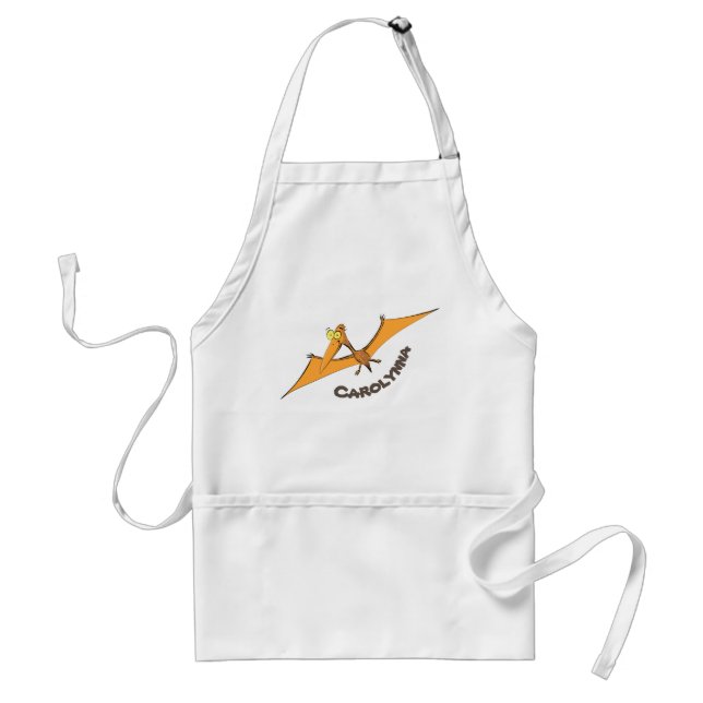 Tablier Drôle mignon dessin animé de pterodactyle volant o (Devant)