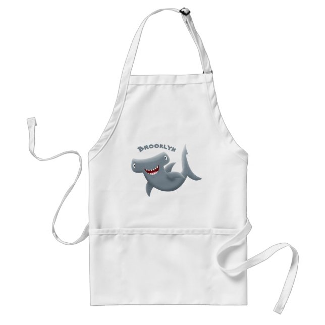 Tablier Drôle mignon requin marteau dessin animé (Devant)
