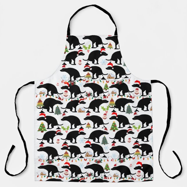 Tablier Drôle Noël Pooping Chien Motif (Recto)