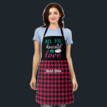 Tablier Drôle Pain de cuisson Pain Noir Rose Plaid Motif<br><div class="desc">Tablier drôle et cool pour rendre la cuisine plus amusante. Cadeau personnalisé pour la famille et les amis qui aiment la cuisine, la cuisson et essayer une nouvelle recette dans la cuisine. Customisez le libellé qui convient à votre occasion. Vous pouvez utiliser l'outil de conception pour modifier davantage le type...</div>