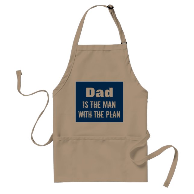 Tablier Drôle papa homme plan typographie Grilling Apron (Devant)