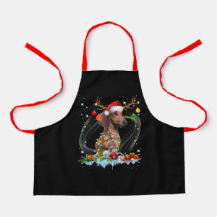 Tablier Drôle Père Noël Dachshund Reindeer Noël clair