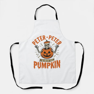 Tablier Drôle Peter Peter Citrouille Halloween Squelette C