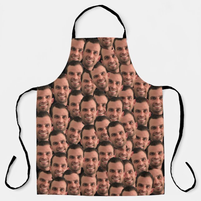 Tablier Drôle Photo Personnalisée Face Chef Cadeau. (Recto)