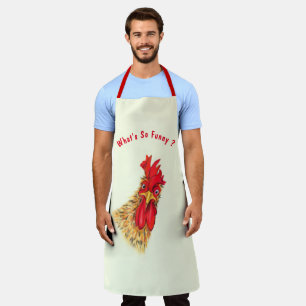 Tablier Drôle Rooster Apron Don - Texte Personnalisé