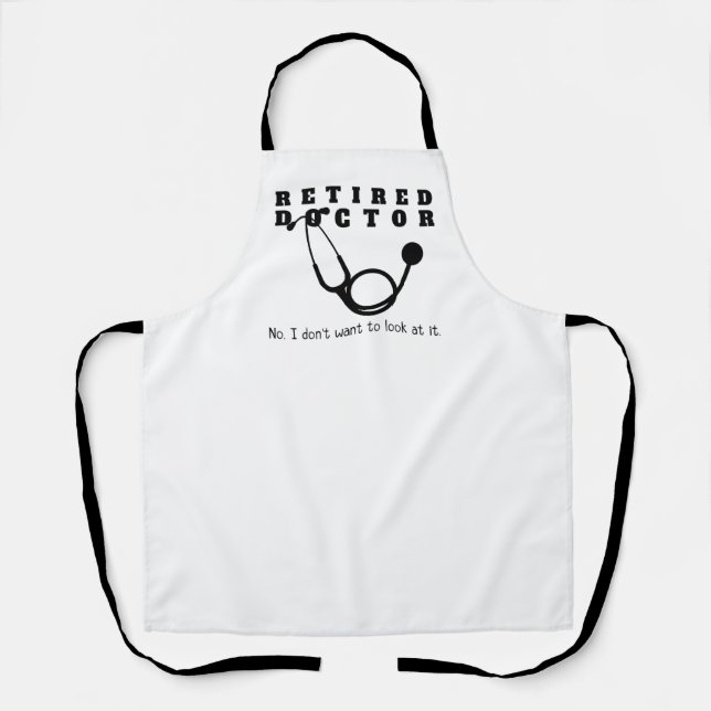 Tablier Drôle Stéthoscope Médecin Retraite Sassy Retraité (Recto)