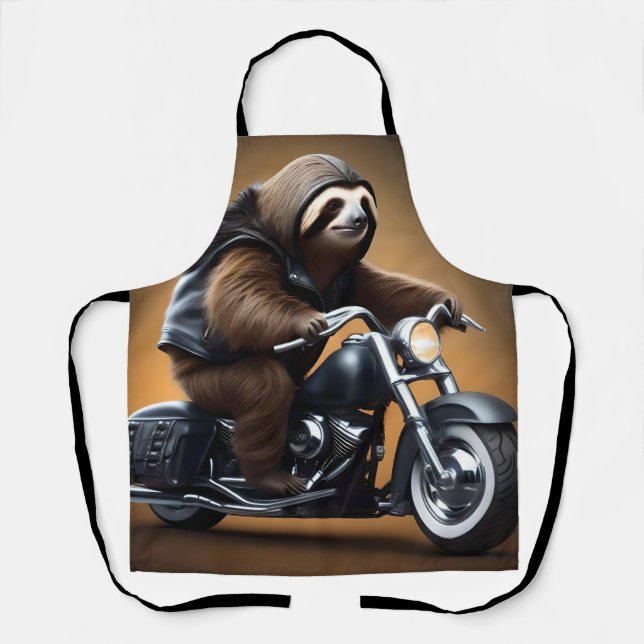 Tablier Drôle Vélo De Fente Sur Moto, (Recto)