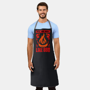 Tablier Drôles Les Vrais Hommes Sentent Comme Barbecue