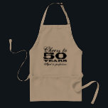 tablier du 50e anniversaire | Personnalisable pour<br><div class="desc">50e anniversaire tablier barbecue | Personnalisable pour tout âge. Salut à 50 ans. Vieilli à la perfection. Présente pour les hommes de cinquante ans; papa,  mari,  oncle,  grand-père,  frère etc. Numéro d'âge personnalisable,  slogan et couleur. Belle idée cadeau de fête d'anniversaire</div>