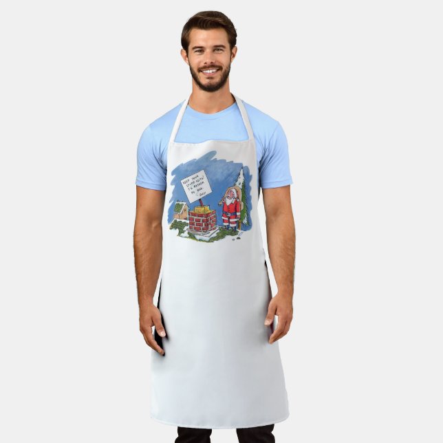 Tablier du chef masculin No To Père Noël (Porté)